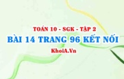 Bài 14 trang 96 Toán 10 Kết nối tri thức Tập 2